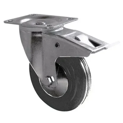 Guitel Hervieu Braked Swivel Castor Wheel, 175kg Capacity, 160mm Wheel - 13511821 product image