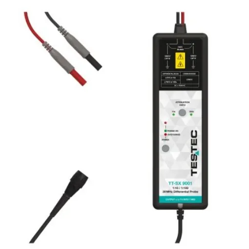 Testec TT-SX 9000 Series TT-SX 9001 Oscilloscope Probe, Differential Type, 30MHz, 1:10, 1:100, BNC Connector product image