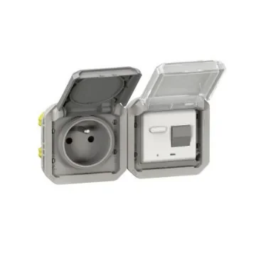 Legrand Grey Push Button Light Switch, 1 Way - 069567L product image