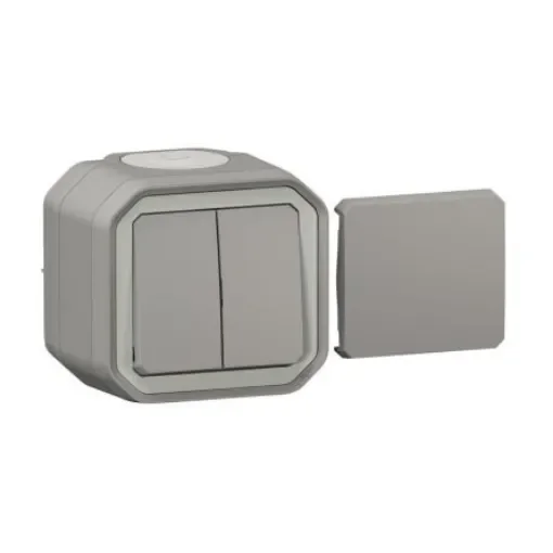 Legrand Grey Push Button Light Switch, 1 Way - 069719L product image