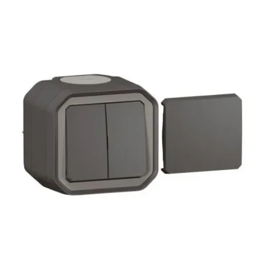 Legrand Grey Push Button Light Switch, 1 Way - 069789L product image