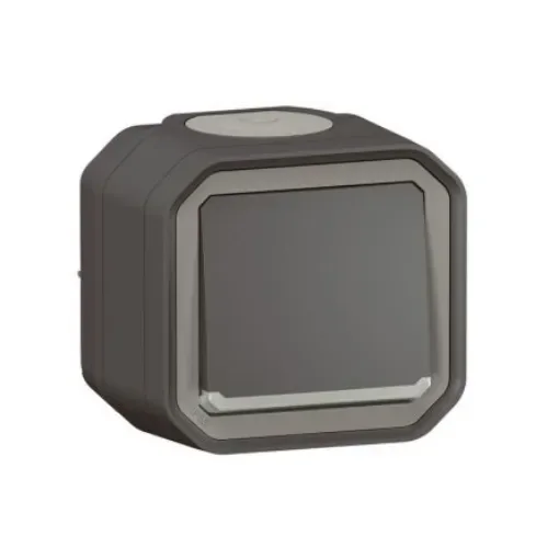 Legrand Grey Push Button Light Switch, 1 Way - 070028 product image