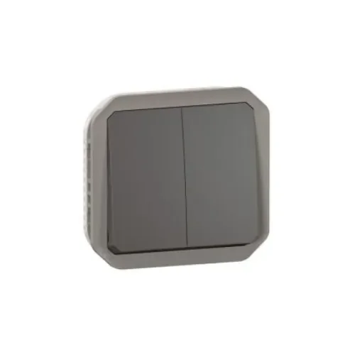 Legrand Grey Push Button Light Switch, 1 Way - 070048 product image
