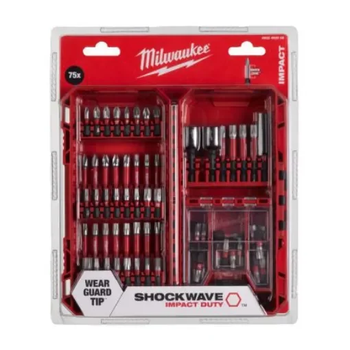 Milwaukee Screwdriver Bit Set 75 Pieces, Hexagon, Square - 4932492008 product image