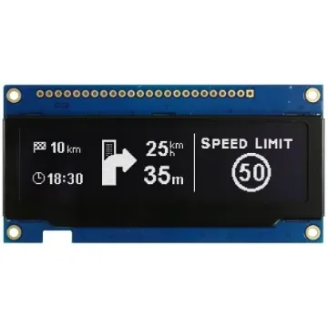 Midas 3.12in White Passive matrix OLED Display 256 x 64pixels COB Parallel, SPI Interface - MDOB256064B1V-WM product image