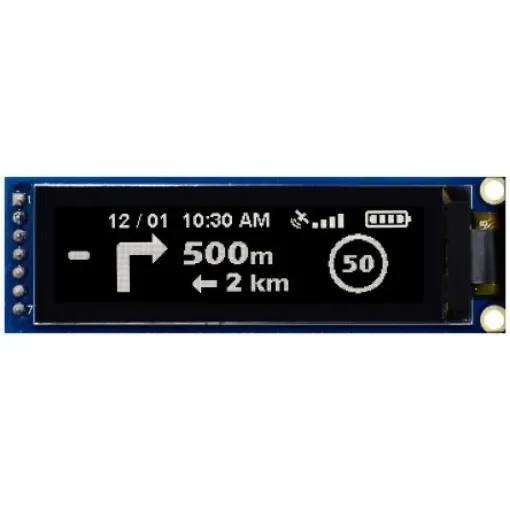 Midas 2.08in White Passive matrix OLED Display 256 x 64pixels COB SPI Interface - MDOB256064D1Y-WS product image