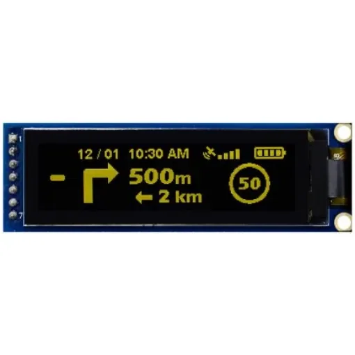 Midas 2.08in Yellow Passive matrix OLED Display 256 x 64pixels COB SPI Interface - MDOB256064D1Y-YS product image