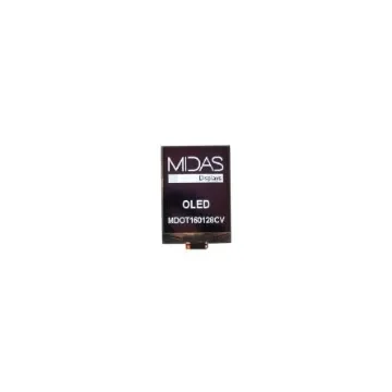 Midas 1.92in White Passive matrix OLED Display 160 x 128pixels COT I2C, Parallel, SPI Interface - MDOT160128CV-WM product image