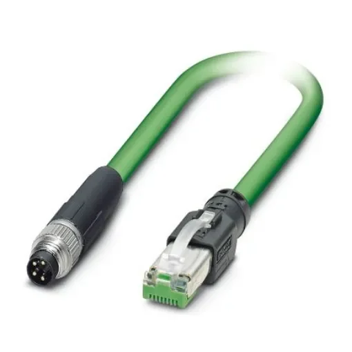 Phoenix Contact, 5m Cat5, Green M8 to Male RJ45 Male Shielded, Terminated - 1407354 product image