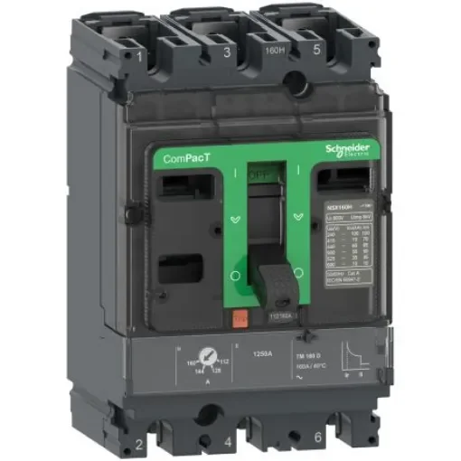 Schneider Electric, ComPacT NSX MCCB 3P 16A, Fixed Mount - C10H3TM016 product image
