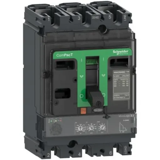 Schneider Electric, ComPacT NSX MCCB 3P 250A, Fixed Mount - C25F32D250 product image