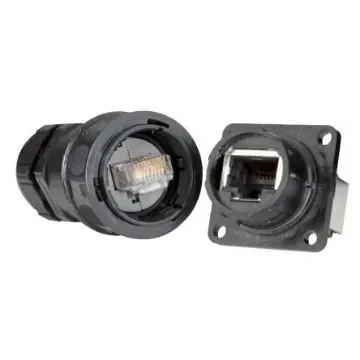 Amphenol Socapex Female Ethernet Connector, Flange Mount, Cat5e - RJF5442M1RA product image