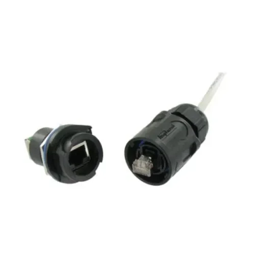 Amphenol Socapex Male Ethernet Connector, Jam Nut, Cat6 1 Port 1 -Way - RJFRB73S product image