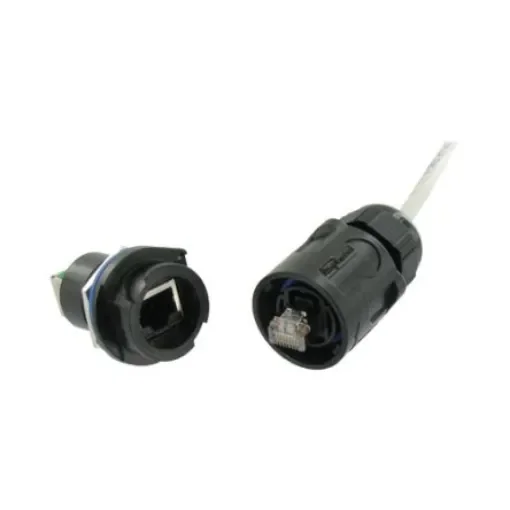 Amphenol Socapex Male Ethernet Connector, Jam Nut, Cat6 1 Port 1 -Way - RJFRB75 product image