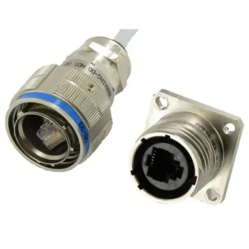 Amphenol Socapex Female Ethernet Connector, Jam Nut, Cat5e 1 Port 8 -Way - RJFTVX7SA1G product image