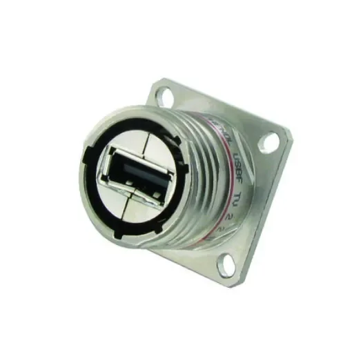 Amphenol Socapex Straight, Jam Nut, Socket Type A 2.0 IP68 USB Connector - USBFTV7PE1N product image