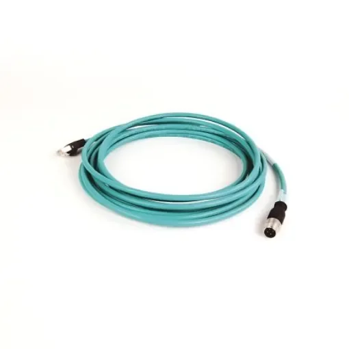 Allen Bradley, 5m Cat5e, Green M12 to RJ45, Foil and Braid, Terminated - 1585D-M4UBJM-5 product image