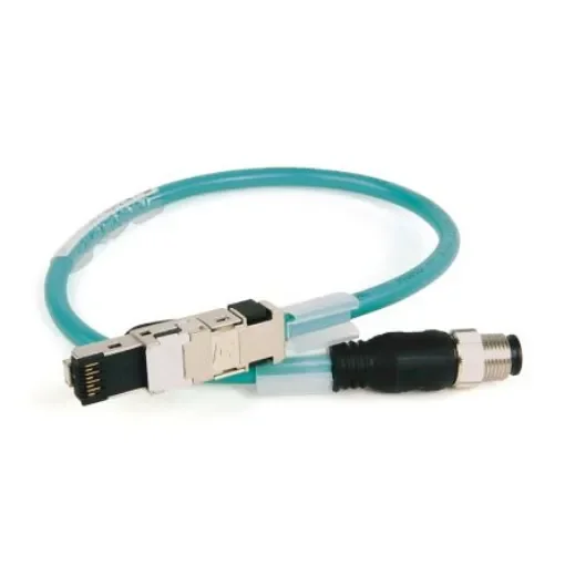 Allen Bradley, 8m Cat5e, Green M12 to RJ45, Foil and Braid, Terminated - 1585D-M4UBJM-8 product image