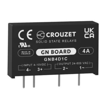 Crouzet GND Board Series Solid State Relay, 4 A rms Load, PCB Mount, 600 V rms Load - GNB4D1C product image