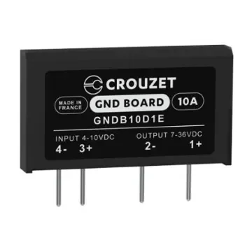 Crouzet GND Board Series Solid State Relay, 10 A rms Load, PCB Mount, 36 Vrms Load - GNDB10D1E product image