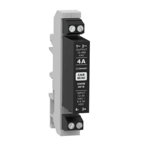 Crouzet GNR MINI Series Solid State Relay, 4 A rms Load, DIN Rail Mount, 460 V rms Load - GNRM4B1B product image