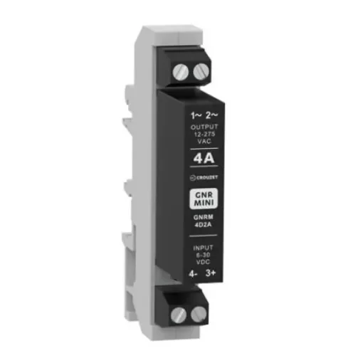 Crouzet GNR MINI Series Solid State Relay, 4 A rms Load, DIN Rail Mount, 275 V rms Load - GNRM4D2A product image