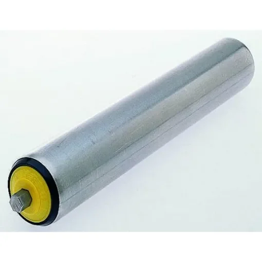 Interroll Stainless Steel Round Conveyor Roller Spring Loaded 50mm Dia. x 350mm L, Stainless Steel, 10mm Spindle, 380mm - 17XQNAAKAC - 350 product image