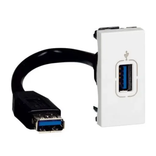 Legrand White USB Socket, Indoor Use - 078746 product image