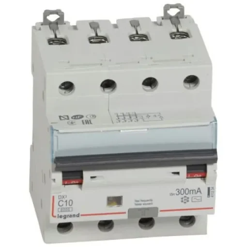 Legrand RCBO, 4P, 10A, Type AC, 400V AC - 411204 product image