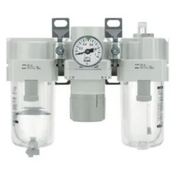 SMC G 1/8 300L/min Air Filter Regulator Lubricator, 0.5bar to 10 bar, AC Series - AC20-F02-C-A product image