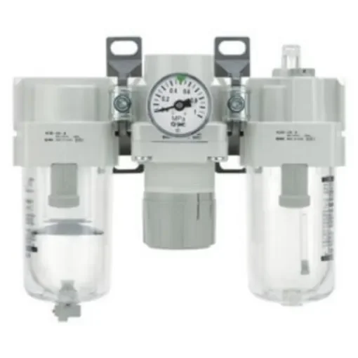 SMC G 1/8 300L/min Air Filter Regulator Lubricator, 0.5bar to 10 bar, AC Series - AC20-F02-C-A product image