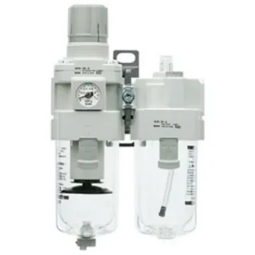 SMC G 1/4, G 3/8 Filter Regulator Lubricator, None Drain, 5µm Filtration Size - AC30A-F03E-B product image