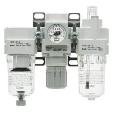 SMC G 3/8 Filter Regulator Lubricator, Auto Drain, 5µm Filtration Size - AC30-F03E-B product image