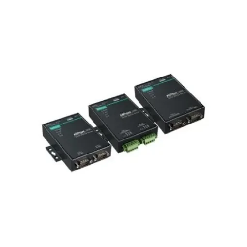 MOXA Device server, 2 Ethernet Port, 2 Serial Port, RS232, RS422, RS485 Interface, 921.6kbps Baud Rate - NPort 5250A-T product image
