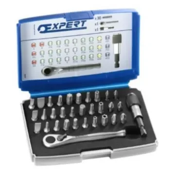 Expert by Facom Screwdriver Bit Set 32 Pieces, Hexagon, Phillips, Pozidriv, Resistorx, Slotted, Square, Torx - E131702 product image