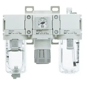 SMC G 1/8 FRL Assembly, None Drain, 5µm Filtration Size - AC20-F01E-D product image