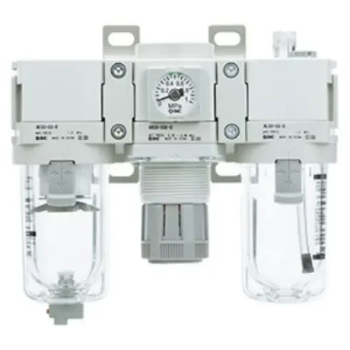 SMC G 3/8 FRL Assembly, None Drain, 5µm Filtration Size - AC30-F03G-D product image