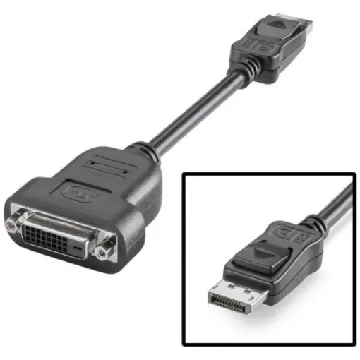 Siemens Male DisplayPort to Male DVI-D Display Port Adapter, 203mm - 6ES76483AF000XA0 product image