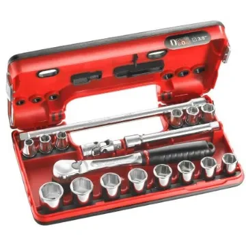 Facom 3/8 in Hexagon Hexagon Socket Set Chrome Chrome Vanadium Steel - JL.DBOX1PB product image