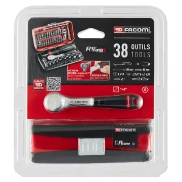 Facom 38-Piece Metric 1/4 in Standard Socket/Bit Set with Ratchet, 6 point - R.181NANOPB product image