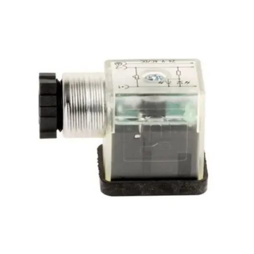 EMERSON – ASCO 2P+E DIN 43650, Female DIN 43650 Solenoid Connector, No, 24 V Voltage - 88122405 product image