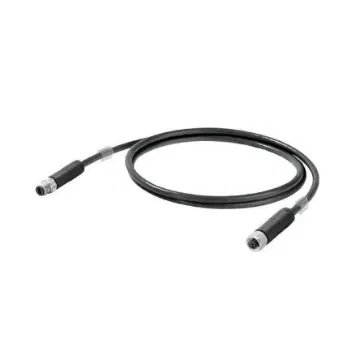 Weidmuller, 2m, Black SPE to Male SPE, Copper Braid Shielded, Terminated - 2726060020 product image