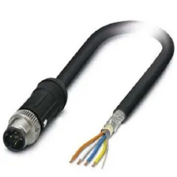 Phoenix Contact, 5m Cat5, Black M12 to Male Unterminated, Shielded Shielded, Terminated - 1407340 product image