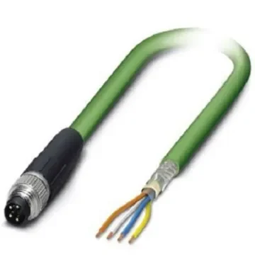 Phoenix Contact, 5m Cat5, Green M8 to Male Unterminated, Shielded Shielded, Terminated - 1407346 product image
