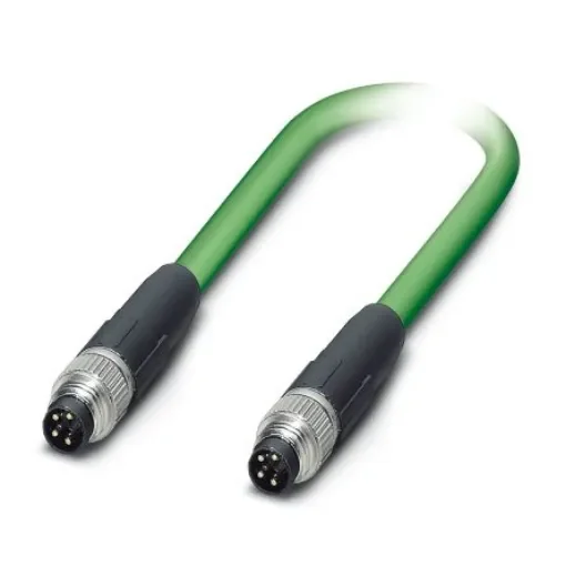 Phoenix ContactNBC, 1m Cat5, Green M8 to Male M8 Male, Shielded Shielded, Terminated PVC Sheath - 1407348 product image