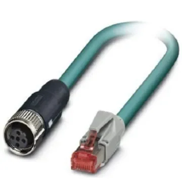 Phoenix Contact, 5m Cat5, Blue M12 to Female RJ45 Male, Shielded Shielded, Terminated - 1407386 product image
