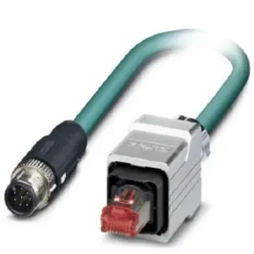 Phoenix Contact, 5m Cat5, Blue M12 to Male RJ45 Male, Shielded Shielded, Terminated - 1407428 product image