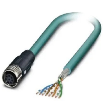 Phoenix Contact, 5m Cat5, Blue M12 to Female Unterminated, Shielded Shielded, Terminated - 1407441 product image
