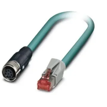 Phoenix Contact, 5m Cat5, Blue M12 to Female RJ45 Male, Shielded Shielded, Terminated - 1407445 product image