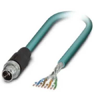 Phoenix Contact, 2m Cat6a, Blue M12 to Male Unterminated, Shielded Shielded, Terminated - 1407468 product image